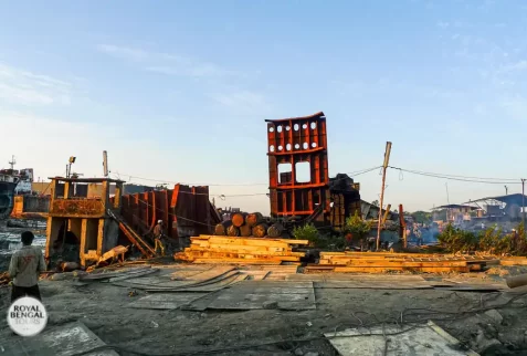Golden light photography around the Chittagong shipbreaking yards