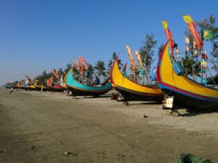 Colorful fishing boat parking spot are the important spots for photographer visiting cox's bazar