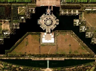 Aerial view of Bangladesh parliament house