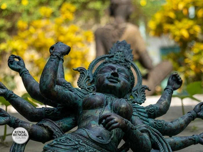 Antique-Style Brass Durga Statue, Dhamrai Metalwork (Bangladesh)