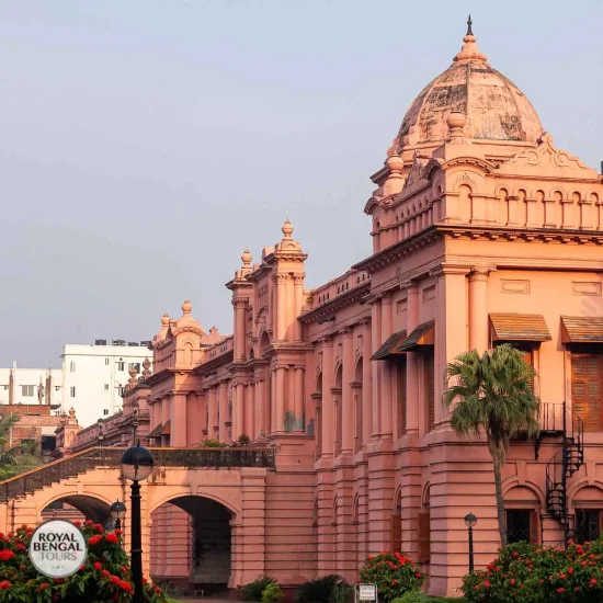 Enchanting Pink Palace Ahsan Manzil on a Half Day Trip to Old Dhaka with Royal Bengal Tours