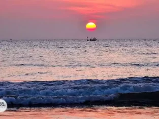Enjoy the most beautiful sunset from coxs Bazar Sea beach