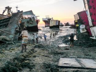 Chittagong shipbreaking yards or recycling industry in Bangladesh