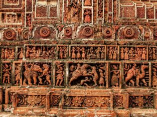 Terracotta decorations has made the Kantajhee temple splendid