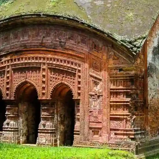 Navaratna temple in Puthia is a fine brick terracotta architecture