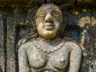 terracotta image of ancient god in paharpur heritage site in Bangladesh