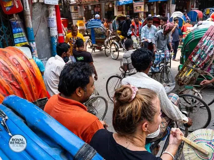 Riding a Rickshaw in Old Dhaka is an experience