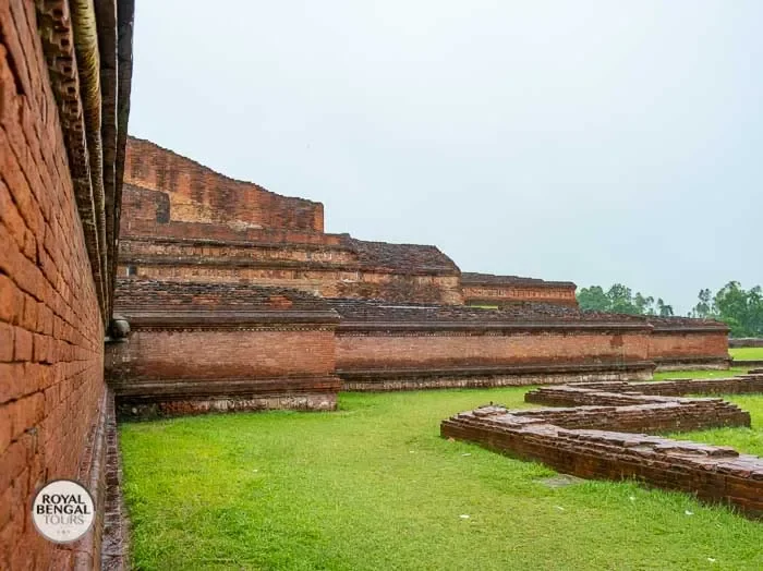 Side view of Paharpur Buddhist monastery UNESCO World Heritage Site in Paharpur, Bangladesh