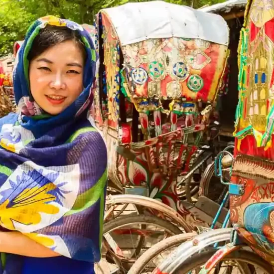 rickshaws are as colorful as a Bangladeshi women