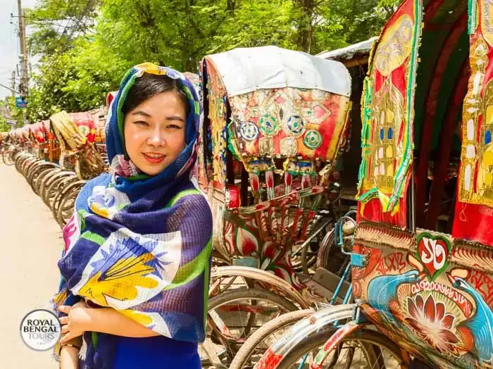 rickshaws are as colorful as a Bangladeshi women