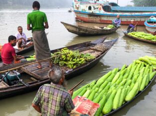 Floating markets are best places to buy fresh vegetables in bangladesh