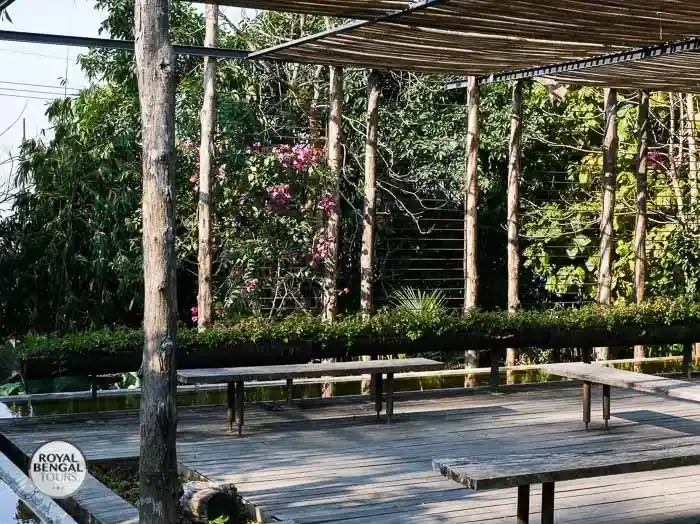 Modern resort building with exposed architecture in the Bandarban Hill Tracts