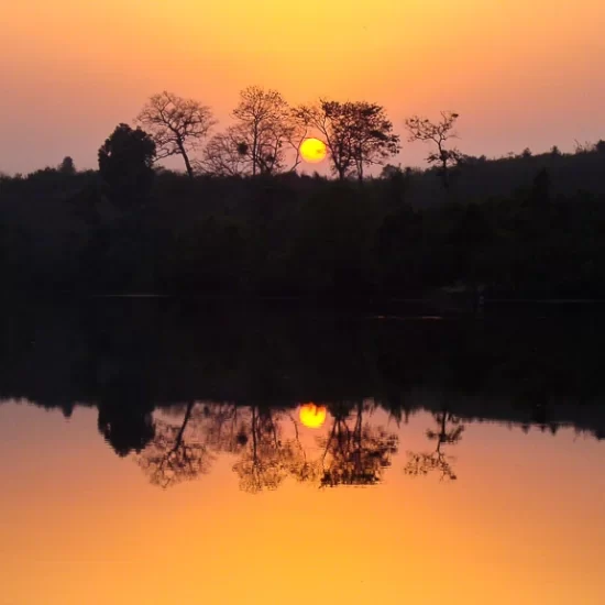 Madhobpur lake is the most beautiful spot to enjoy Sunset in Sreemangal