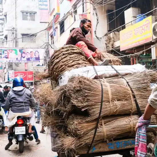 See how a rickshaw can be fully loaded with human and goods