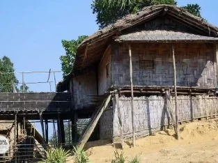 Tripura Ethnic house in Bandarban hill tracts