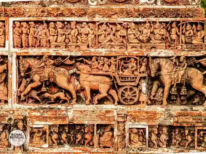 Hindu temple with intricate terracotta work, Kantaji Temple, Bangladesh
