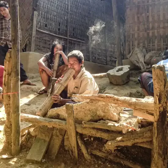Chakma tribal family in Rangamati Hill Tracts