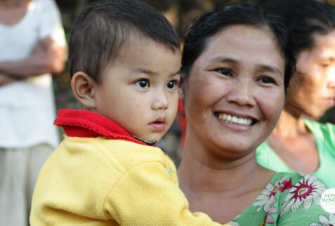 Emotional moment of a Chakma tribal mother with her baby in Chit