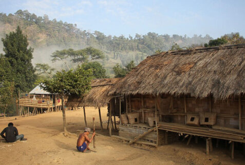 A scenic Pangkhua tribal village in the remote area on Bandarban Hill tracts