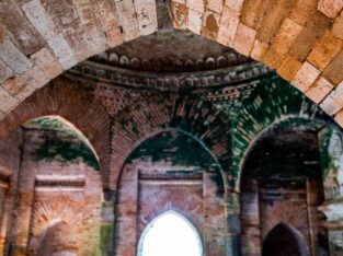 most beautiful inside view of goaldi mosque in sonargaon