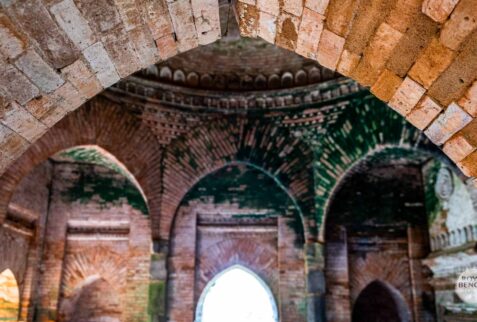 most beautiful inside view of goaldi mosque in sonargaon