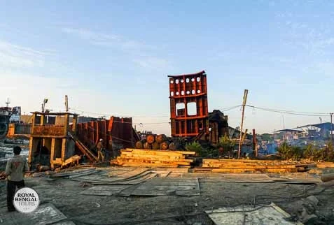 Golden light photography around the Chittagong shipbreaking yards