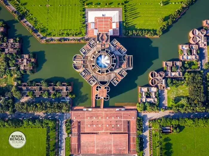 Aerial view of the Bangladesh National Parliament House