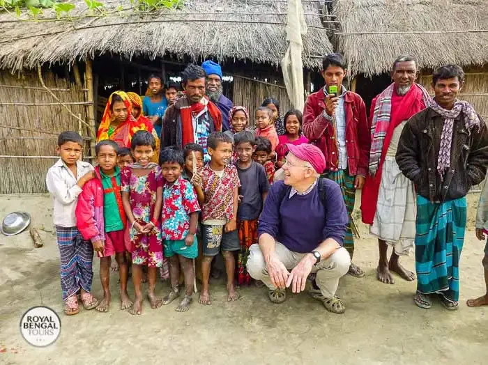 friendly locals of a remote Char village in bangladesh met a foreigner first time