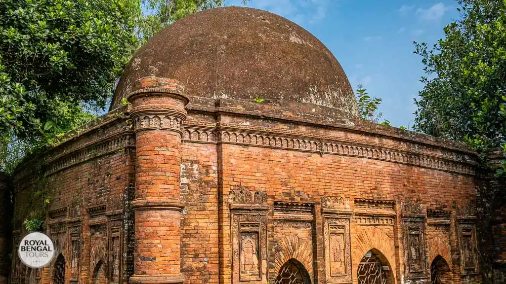 Goaldi Mosque, a historic brick mosque in Sonargaon, Bangladesh