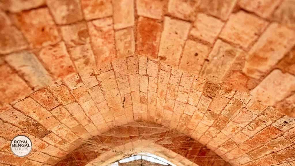 Goaldi Mosque, Sonargaon: Detail of the mosque's brickwork
