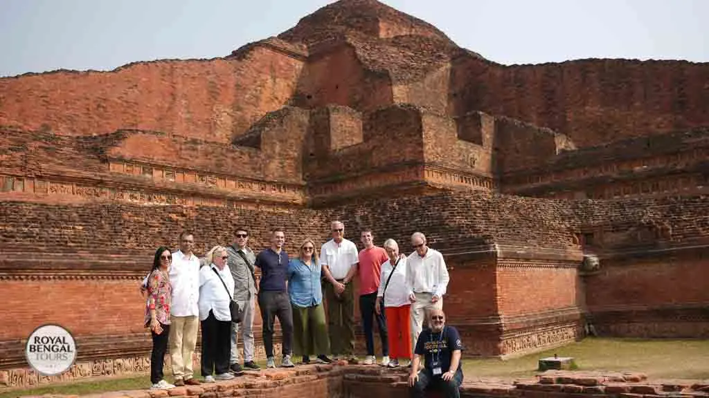 Tourists visiting Somapura Mahavihara, a 8th-century Buddhist monastery in Paharpur, Bangladesh.