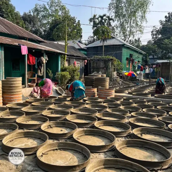 royal bengal tours pottery drying tangail