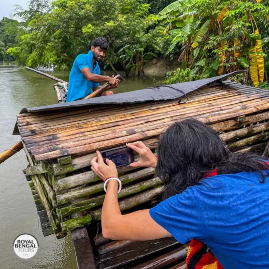 Capturing the unique otter fishing tradition on a country boat